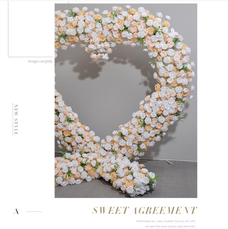 Aliflowers 5D Luxury White Orange Rose Floral Arrangment For Arch Frame ALFAH009 - Ali Flowers