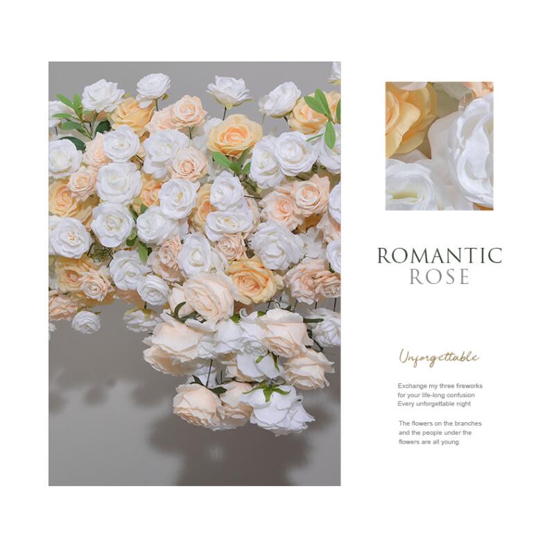 Aliflowers 5D Luxury White Orange Rose Floral Arrangment For Arch Frame ALFAH009 - Ali Flowers