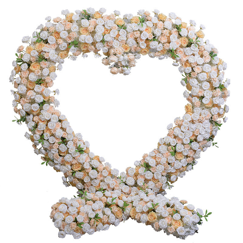 Aliflowers 5D Luxury White Orange Rose Floral Arrangment For Arch Frame ALFAH009 - Ali Flowers