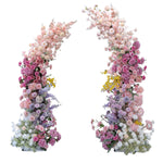 Aliflowers Gradient Color Series Colorful Rose Orchid Wedding Backdrop Horn Arch Decor Floral Arrangement ALFAC012 - Ali Flowers