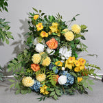 Aliflowers Colorful Flowers And Green Leaves Artificial Flower Wedding Party KT Background Board ALFKT013