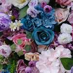 Aliflowers Violet Blue Roese Peony Flowering Wall Wedding Decor ALFWL055 - Ali Flowers
