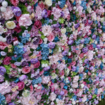 Aliflowers Violet Blue Roese Peony Flowering Wall Wedding Decor ALFWL055 - Ali Flowers