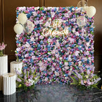 Aliflowers Violet Blue Roese Peony Flowering Wall Wedding Decor ALFWL055 - Ali Flowers