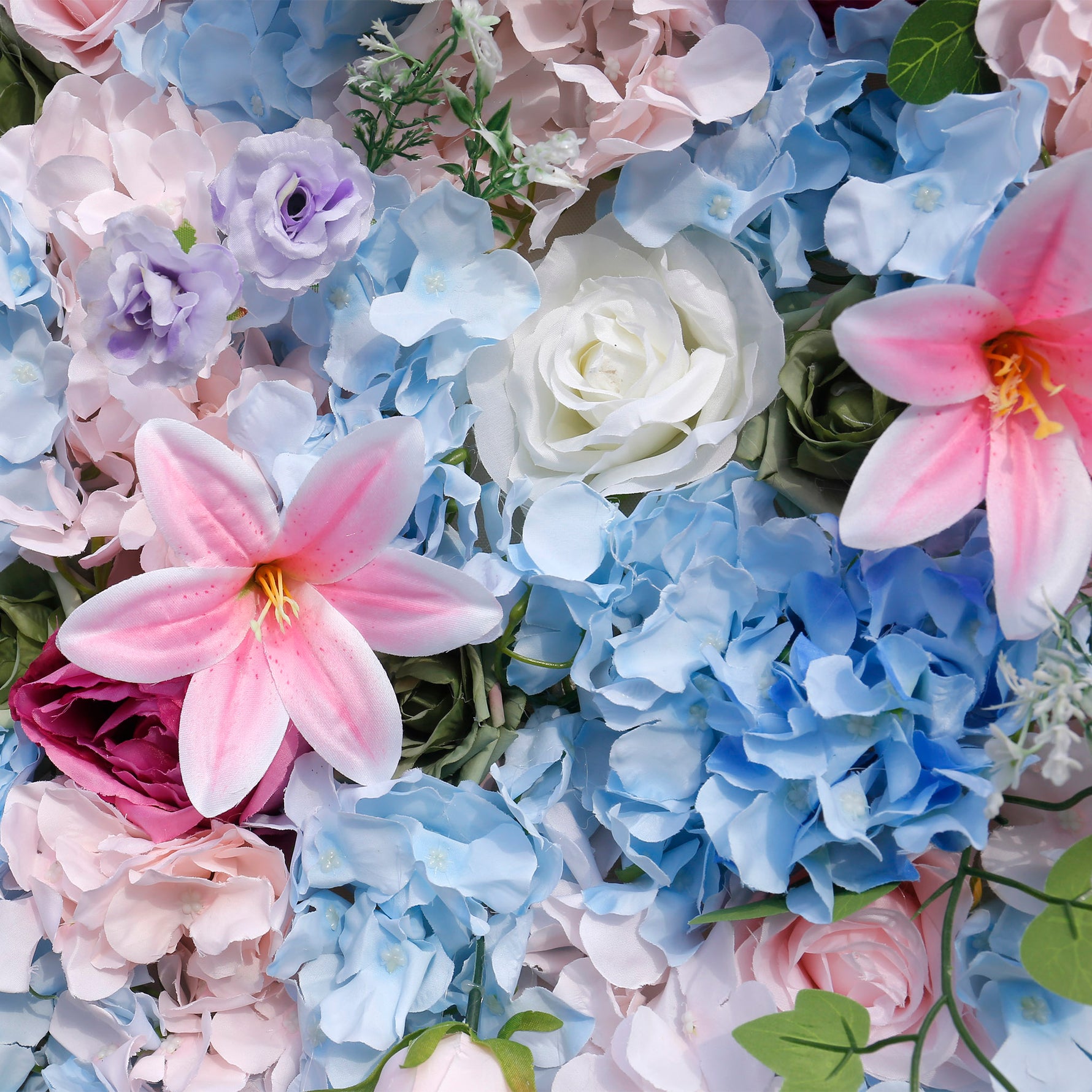 Aliflowers Colorful Rose Pink Lily with Peony Wall 3D Flowers ALFWL089 - Ali Flowers