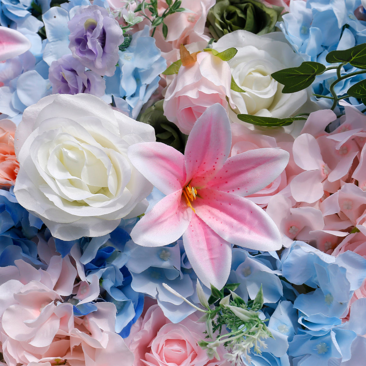 Aliflowers Colorful Rose Pink Lily with Peony Wall 3D Flowers ALFWL089 - Ali Flowers