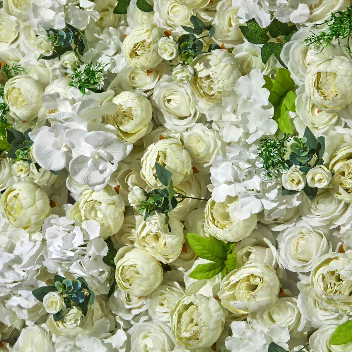 Luxurious Cream Peony Flower Wall Warm Romantic Backdrop for Elegant Wedding ALFWL148 - Ali Flowers