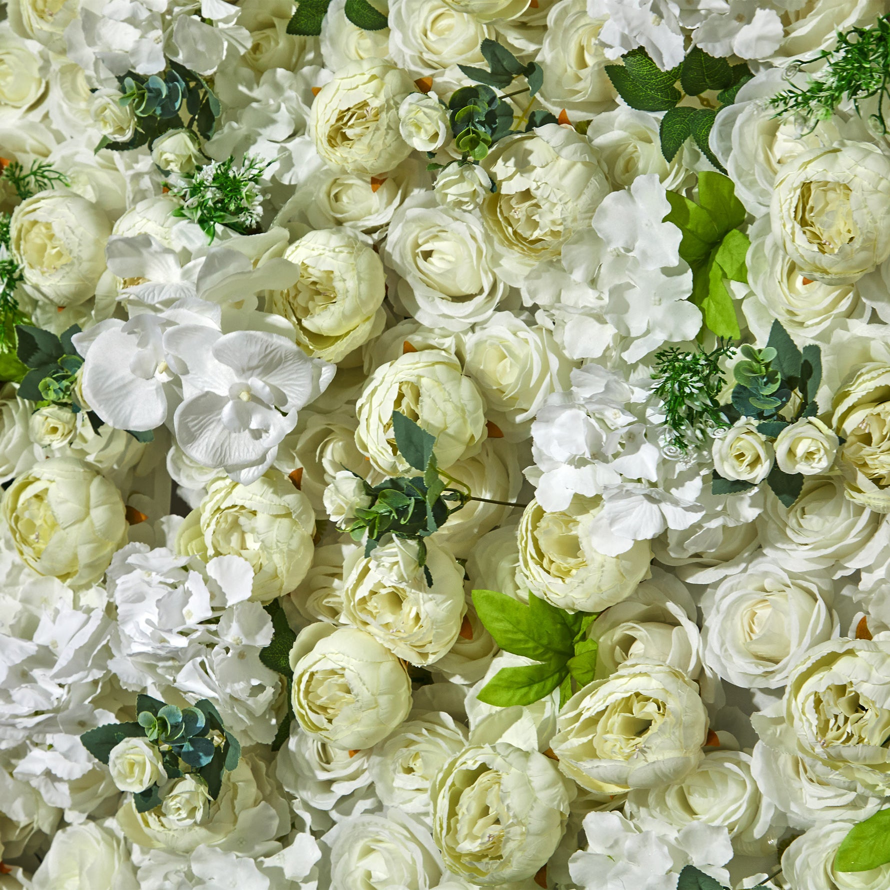 Luxurious Cream Peony Flower Wall Warm Romantic Backdrop for Elegant Wedding ALFWL148 - Ali Flowers