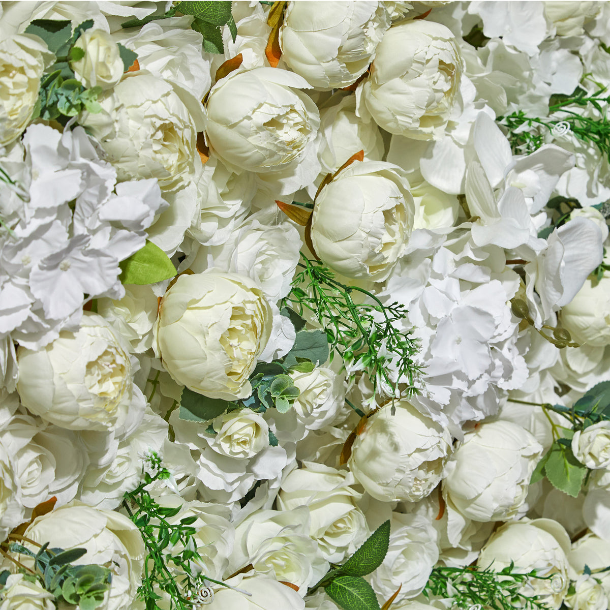 Luxurious Cream Peony Flower Wall Warm Romantic Backdrop for Elegant Wedding ALFWL148 - Ali Flowers