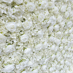 Aliflowers Cream Rose Roll Up Fabric Artificial Flower Wall for Sale ALFWL065 - Ali Flowers