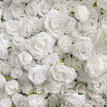 Aliflowers 3D Customize Roll Up Cloth White Floral Wall Wedding Backdrop wall ALFWL069 - Ali Flowers