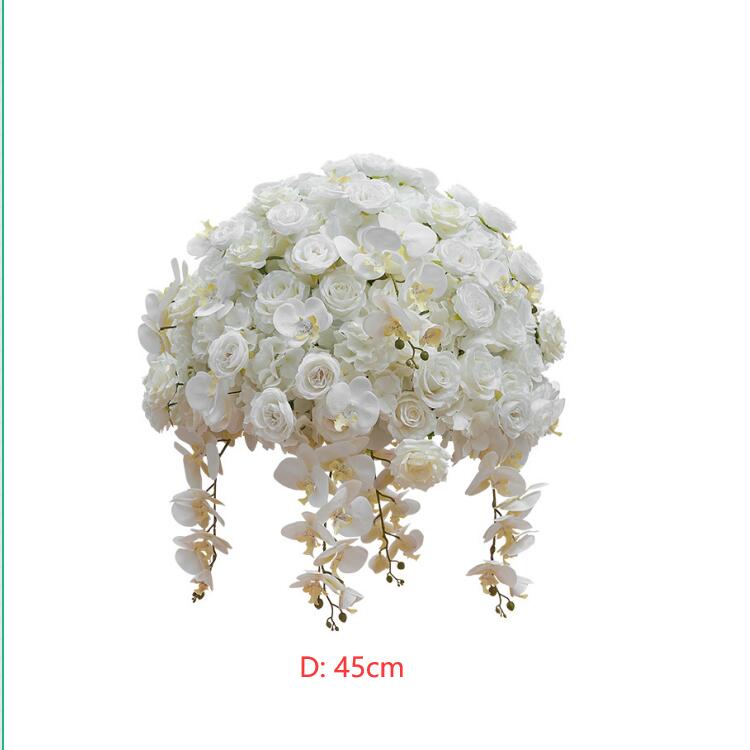 Ali Flowers Phalaenopsis Hydrangea Rose Ball Centerpieces for Wedding Table Decor ALFBL010 - Ali Flowers