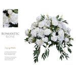 Ali Flowers Green Plant White Artificial Flower Ball for Wedding Table Decor ALFBL011 - Ali Flowers