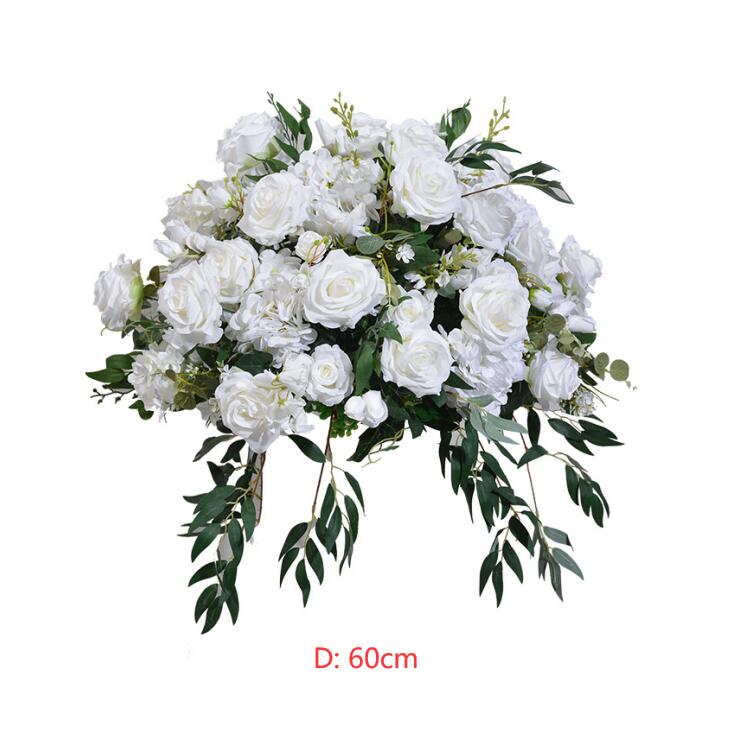 Ali Flowers Green Plant White Artificial Flower Ball for Wedding Table Decor ALFBL011 - Ali Flowers