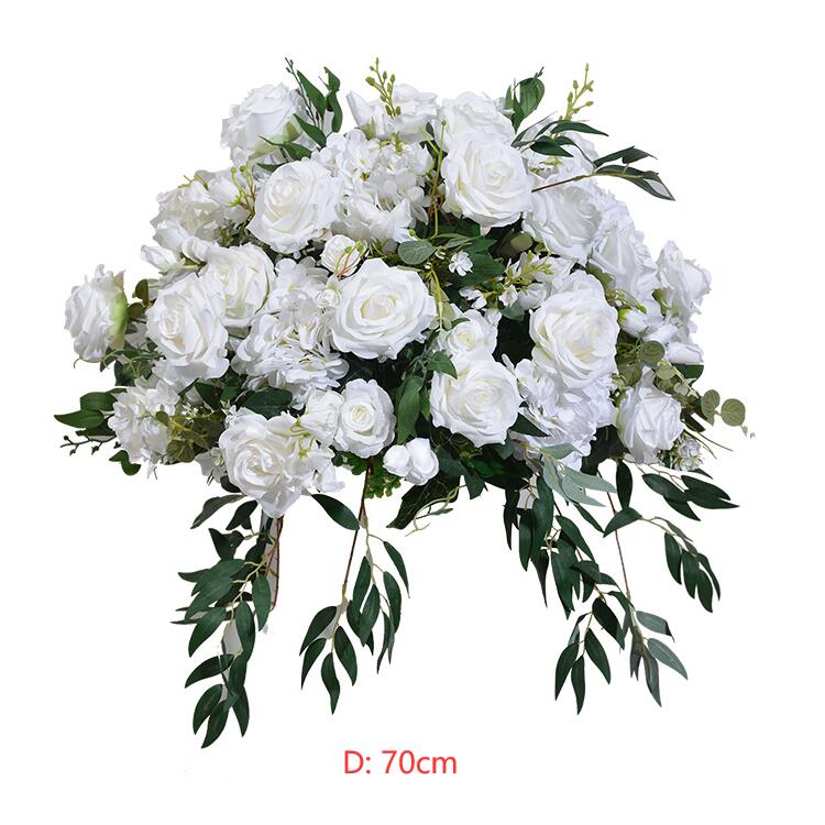 Ali Flowers Green Plant White Artificial Flower Ball for Wedding Table Decor ALFBL011 - Ali Flowers