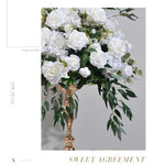 Ali Flowers Green Plant White Artificial Flower Ball for Wedding Table Decor ALFBL011 - Ali Flowers