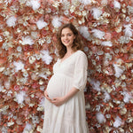 Aliflowers Gold Leaves with White Feather Wall Flower Arrangements Marriage Props ALFWL091 - Ali Flowers