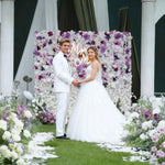 Aliflowers 3D Gradient Purple Hydrangea Flower Wall Decoration for Party ALFWL084 - Ali Flowers