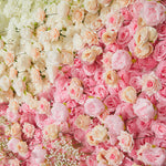 Gradient Colorful Rose & Hydrangea 5D Flower Wall with Babysbreath ALFWL150 - Ali Flowers