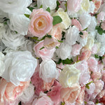 Aliflowers Gradient Rose Artificial Flower Wall Backdrop – Pink White Purple Mix for Wedding & Party Decor