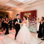 Aliflowers Gradient Artificial Flowers White to Red Wedding Wall Backdrop ALFWL111 - Ali Flowers