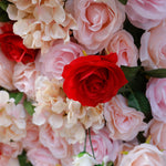 Aliflowers Gradient Artificial Flowers White to Red Wedding Wall Backdrop ALFWL111 - Ali Flowers