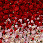 Aliflowers Gradient Artificial Flowers White to Red Wedding Wall Backdrop ALFWL111 - Ali Flowers