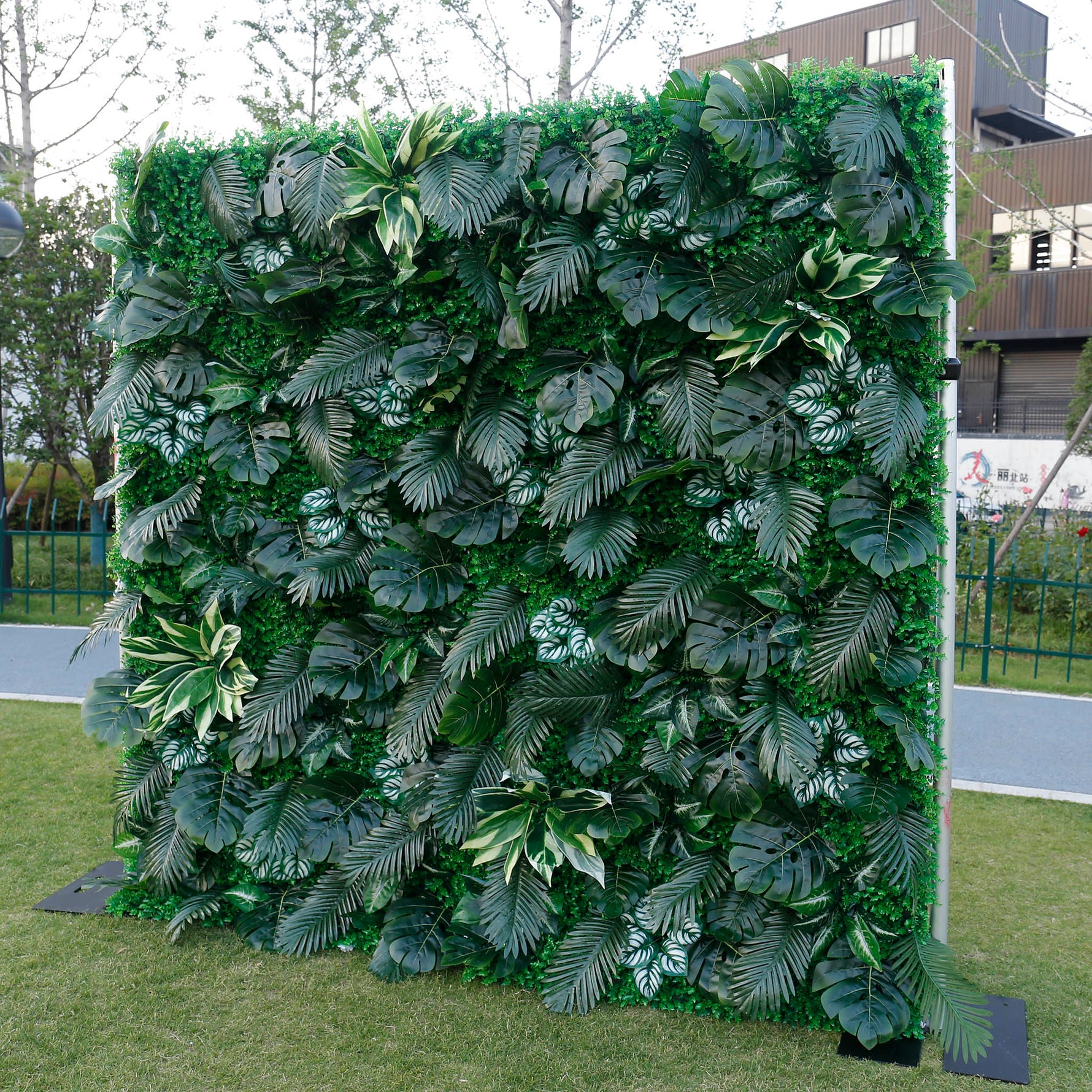 Greenery Artificial Grass Wall Roll-Up Green Backdrop for Party ALFWL145 - Ali Flowers