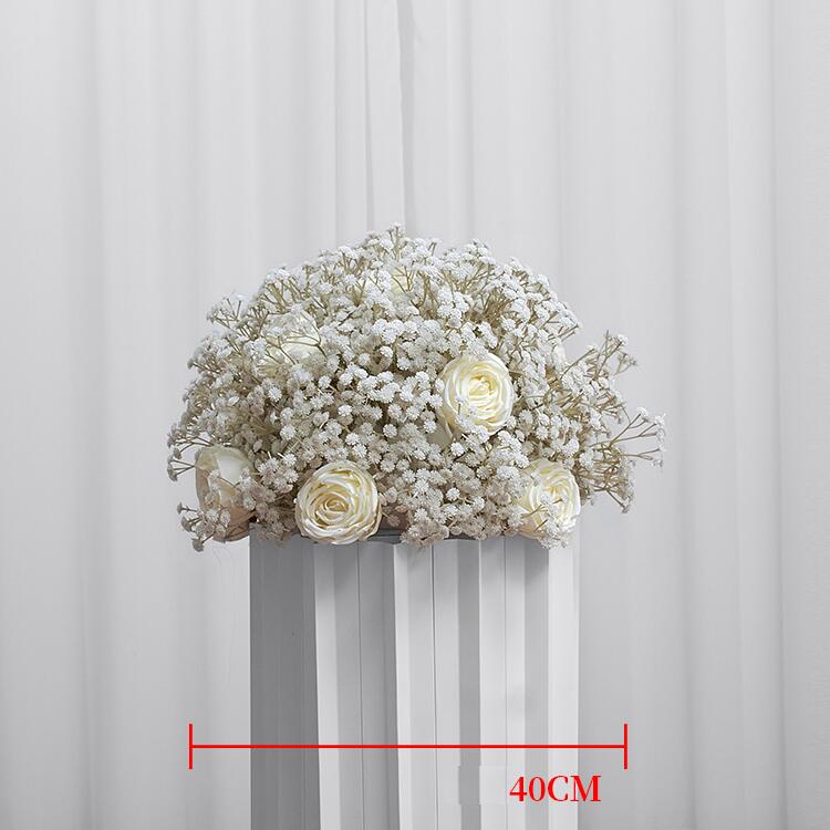 Ali Flowers Baby's Breath Handmade Wedding Artificial Flower Ball Centerpieces for Table Decor ALFBL007 - Ali Flowers