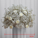 Ali Flowers Baby's Breath Handmade Wedding Artificial Flower Ball Centerpieces for Table Decor ALFBL007 - Ali Flowers