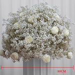 Ali Flowers Baby's Breath Handmade Wedding Artificial Flower Ball Centerpieces for Table Decor ALFBL007 - Ali Flowers
