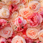 Aliflowers 5D Handmade Cloth Gradient Rose Artificial Floral Wall ALFWL119 - Ali Flowers