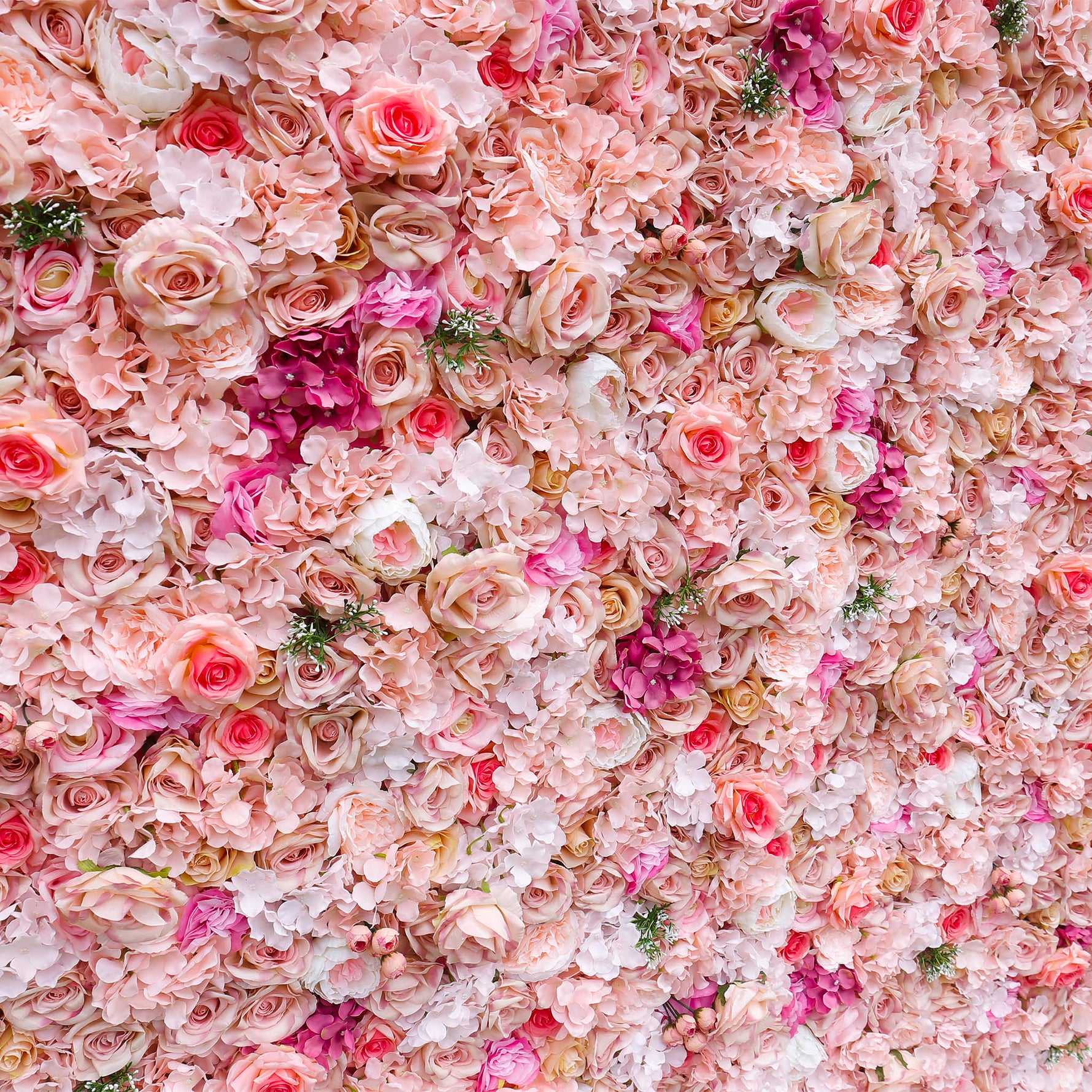 Aliflowers 2D Artificial Roll up Hydrangea Floral Wall Background ALFWL102 - Ali Flowers