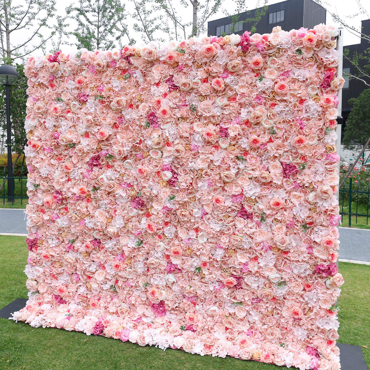 Aliflowers 2D Artificial Roll up Hydrangea Floral Wall Background ALFWL102 - Ali Flowers