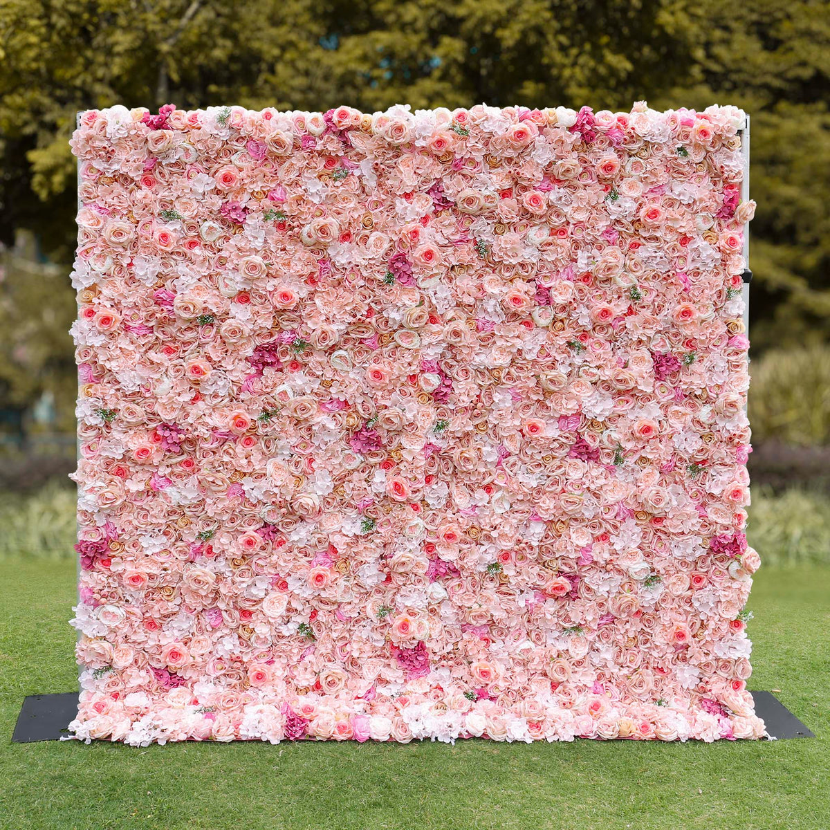 Aliflowers 2D Artificial Roll up Hydrangea Floral Wall Background ALFWL102 - Ali Flowers