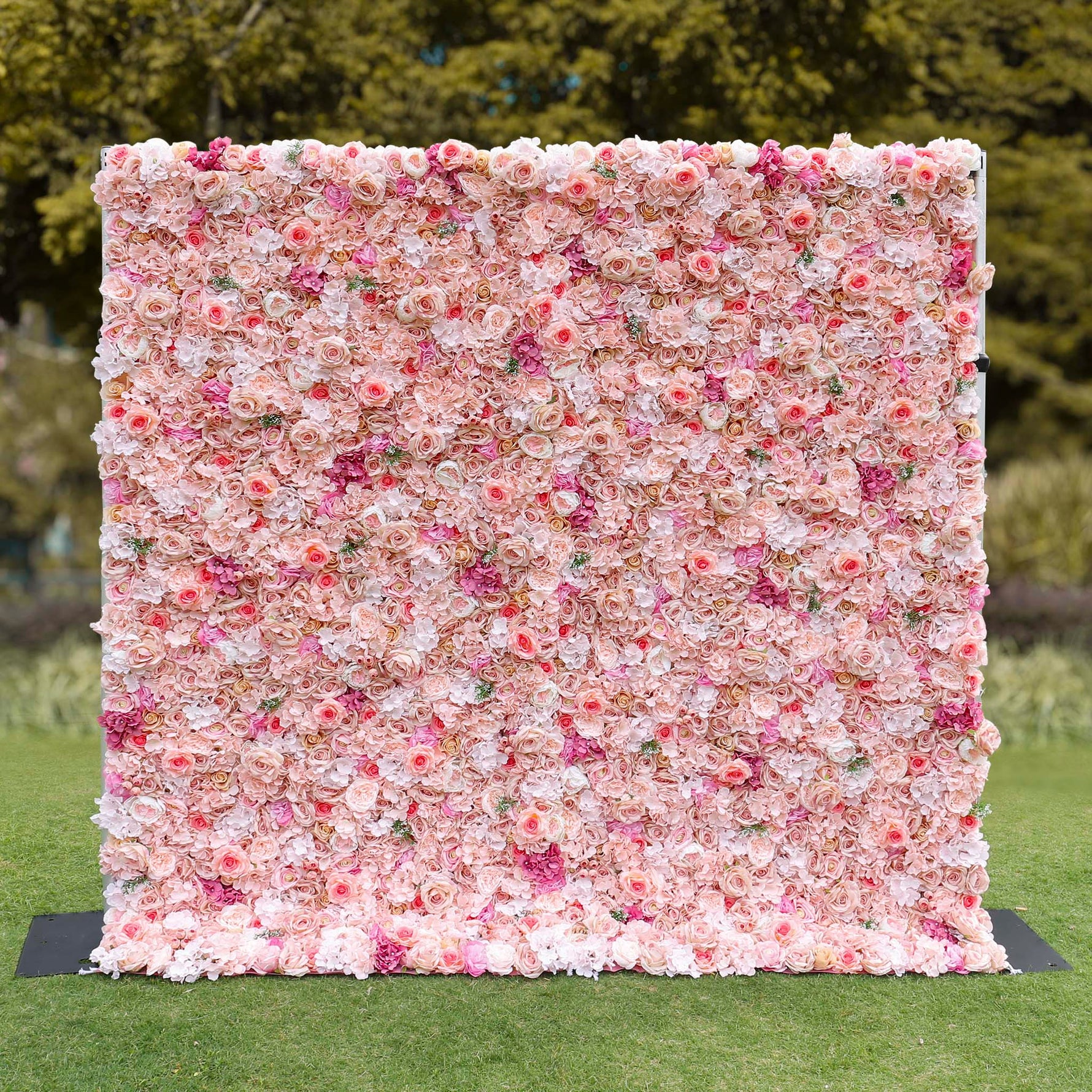 Aliflowers 2D Artificial Roll up Hydrangea Floral Wall Background ALFWL102 - Ali Flowers