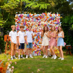 Aliflowers 5D Colorful Flowers Larkspur Artificial Flower Wall Swag ALFWL103 - Ali Flowers