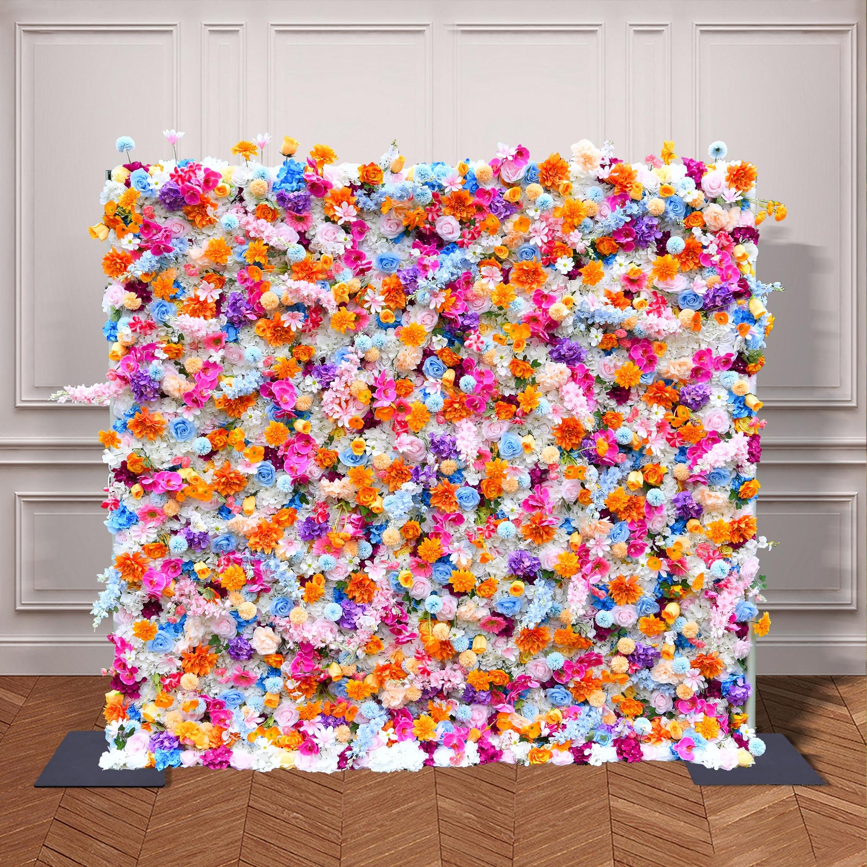 Aliflowers 5D Colorful Flowers Larkspur Artificial Flower Wall Swag ALFWL103 - Ali Flowers