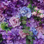 Aliflowers Lilac Hydrangea Wedding Roll up Fabric Perple Flower Wall ALFWL066 - Ali Flowers