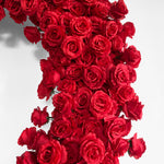 Aliflowers Luxurious Red Rose Floral Heart-Shaped Arch Proposal Backdrop ALFAH018