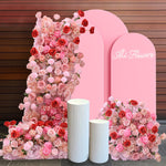 Aliflowers Pink Red Rose Wedding Background Arch KT Board Decorative Floor Flower ALFKT003