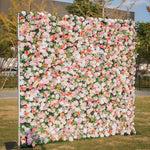 Aliflowers Orange Peony Cloth Fabric Backdrop Flower Wall ALFWL106 - Ali Flowers