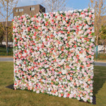 Aliflowers Orange Peony Cloth Fabric Backdrop Flower Wall ALFWL106 - Ali Flowers