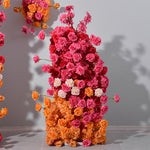 Aliflowers Orange Red Rose Wedding KT Board Flower Decoration ALFKT014