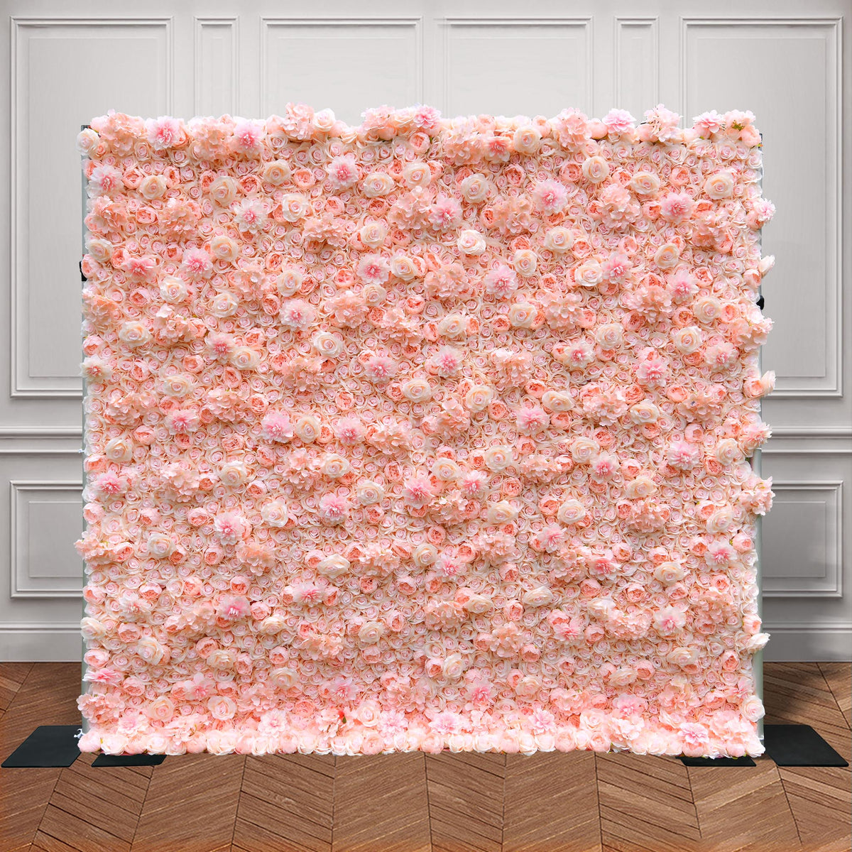 Aliflowers Hydrangea Rose Dalia Curtain Pink 2D Flower Wall Backdrop ALFWL104 - Ali Flowers