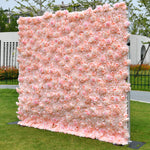 Aliflowers Hydrangea Rose Dalia Curtain Pink 2D Flower Wall Backdrop ALFWL104 - Ali Flowers