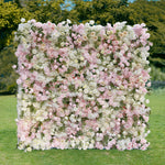 Aliflowers 5D Pink Champagne Rose Flower Wall Wedding Party Decoration Backdrop ALFWL180