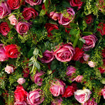 Aliflowers 3D Big Peony with Plant Fabric Floral Backdrop Wall Shopping Mall Window Display ALFWL059 - Ali Flowers