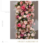 Aliflowers Blush Series Pink Floral Arrangement Wedding Stage Backdrop Flower Stand ALFAD008 - Ali Flowers