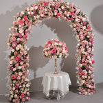 Aliflowers Blush Series Pink Floral Arrangement Wedding Stage Backdrop Flower Stand ALFAD008 - Ali Flowers